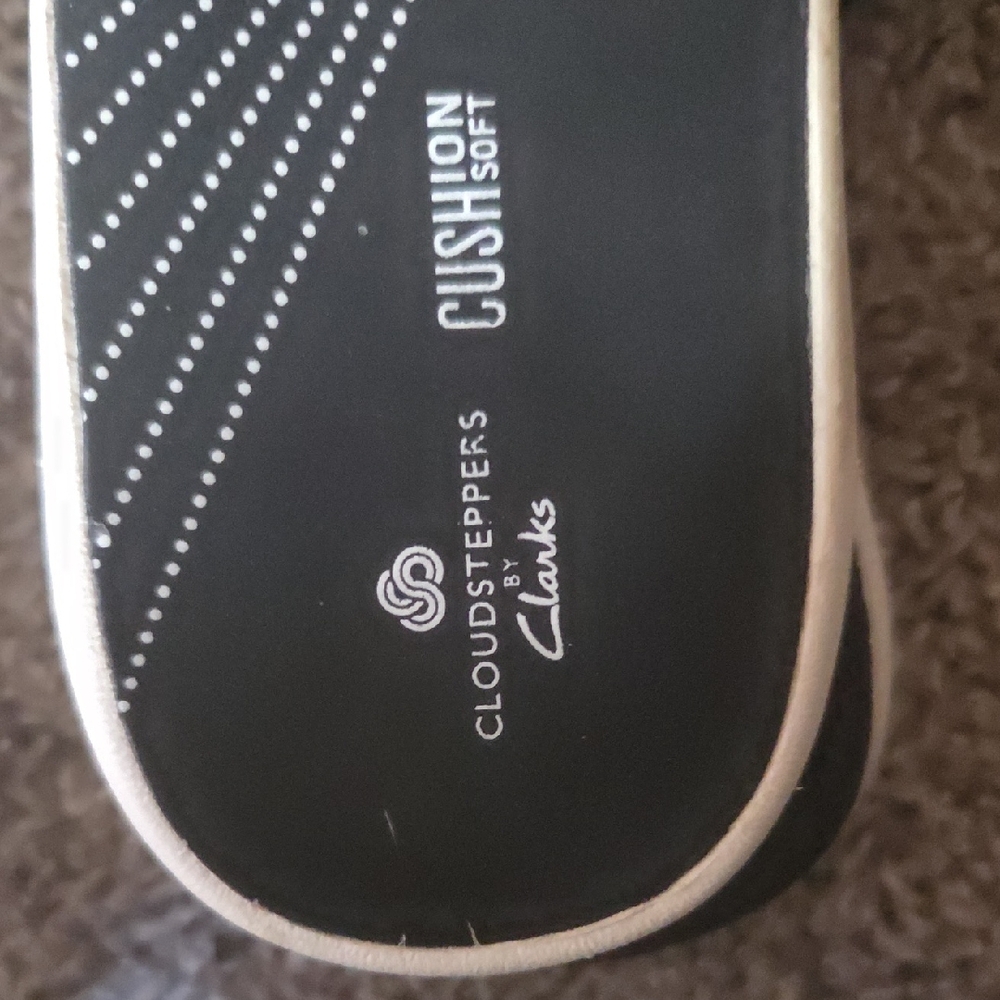 Cloudsteppers by Clarks Black and White Sandals - Picture 3 of 4
